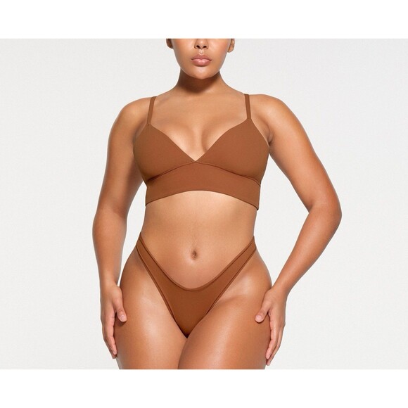 SKIMS Other - Skims Fits Everybody Triangle Longline Bralette Bronze Size Small